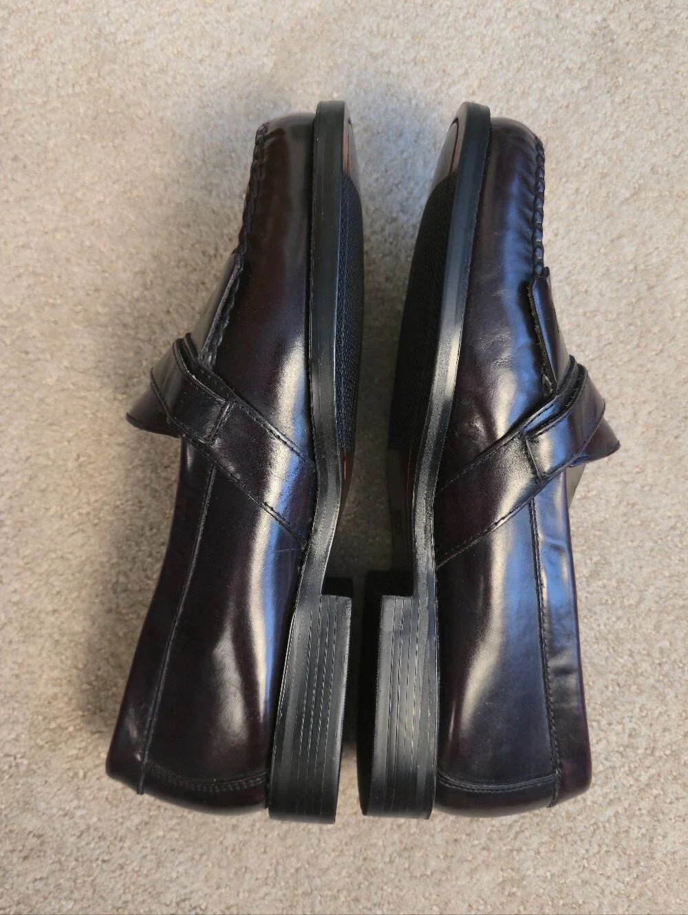 G.H. Bass Parker kiltie buckle loafers in burgundy leather Size 9.5